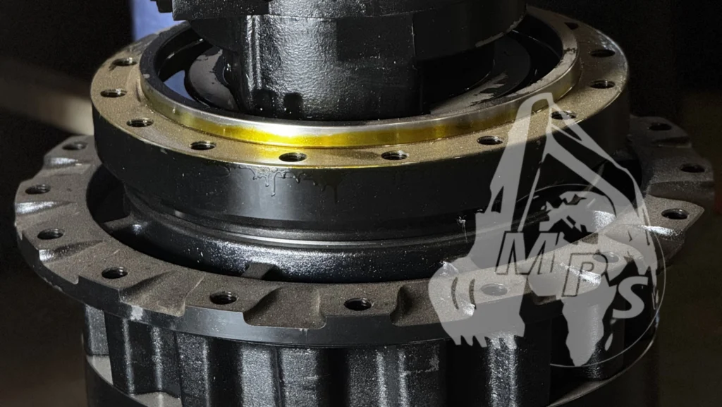 Final drive and travel motor assembly supplied by Mid Plant Services