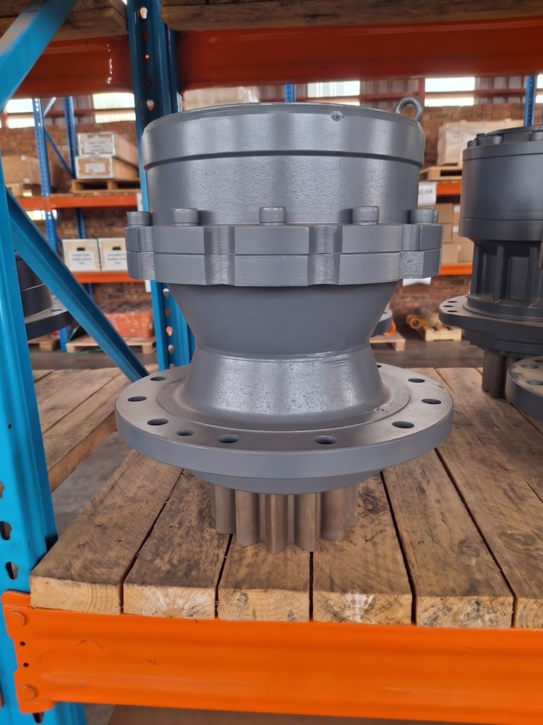Hyundai swing motor reduction assembly in the Mid Plant warehouse